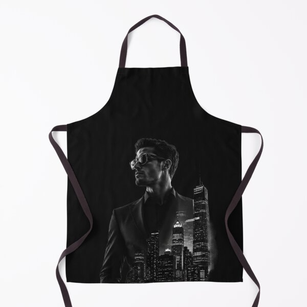 Item preview, Urban Double Exposure Man in Suit - Minimalist Night City Skyline Art designed and sold by Scro-Ciob-Shop.