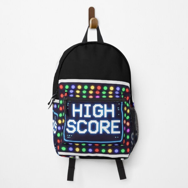 Item preview, Pixel Art High Score Sticker - Retro Arcade Screen with Neon Marquee Lights designed and sold by GeekStickerLab.