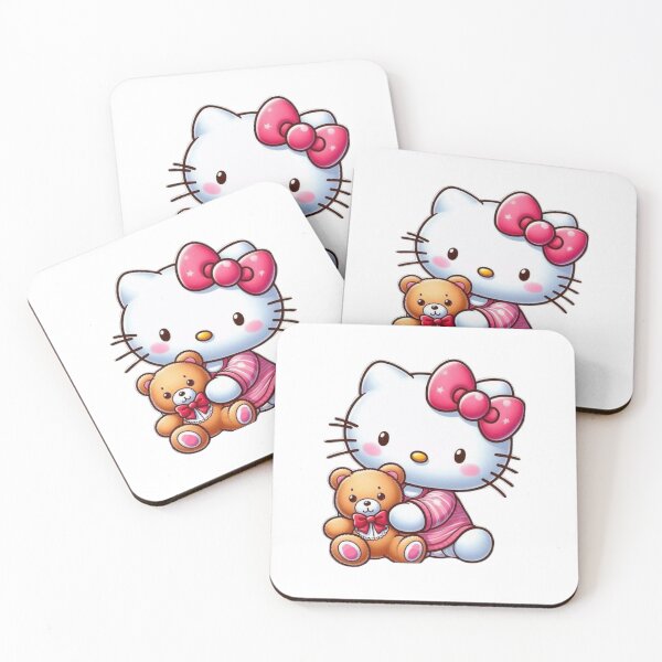 Item preview, White Kitty With Teddy Bear designed and sold by nyxium-art.