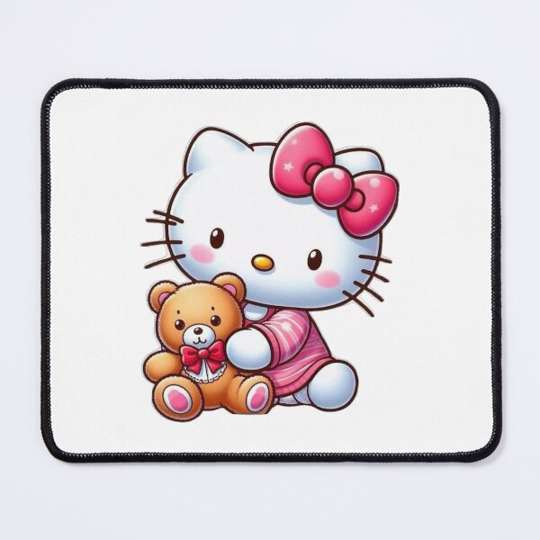 Item preview, White Kitty With Teddy Bear designed and sold by nyxium-art.