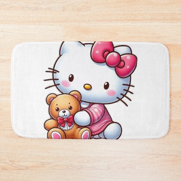 Item preview, White Kitty With Teddy Bear designed and sold by nyxium-art.