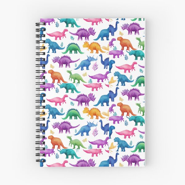Item preview, Dinosaur Rainbow Watercolor whiteBG designed and sold by Hunkie Punkie Designs.