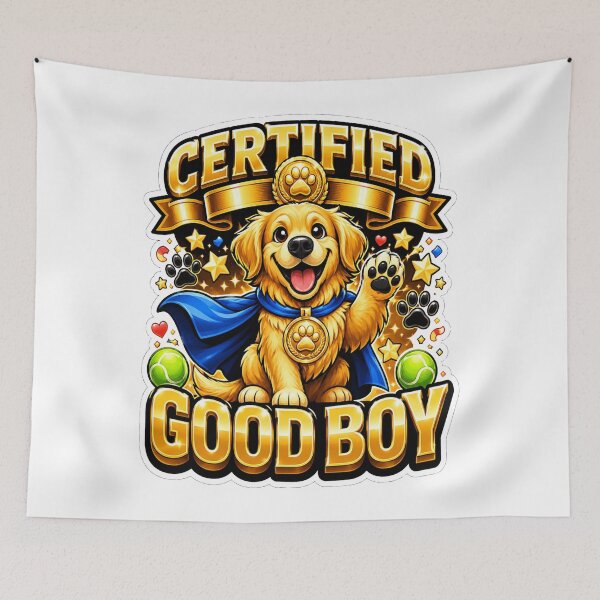 Item preview, Certified Good Boy Funny Golden Retriever Dog Lover Gift designed and sold by ClaussShop.