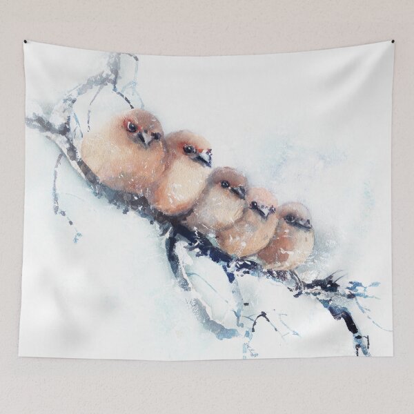 Item preview, Birds on a branch, winter birds designed and sold by CanotStop.