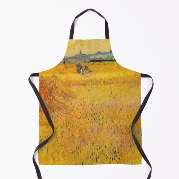 Item preview, Wheat Field With View of Arles by Vincent van Gogh: Golden Landscape Poster designed and sold by artofuniverse.