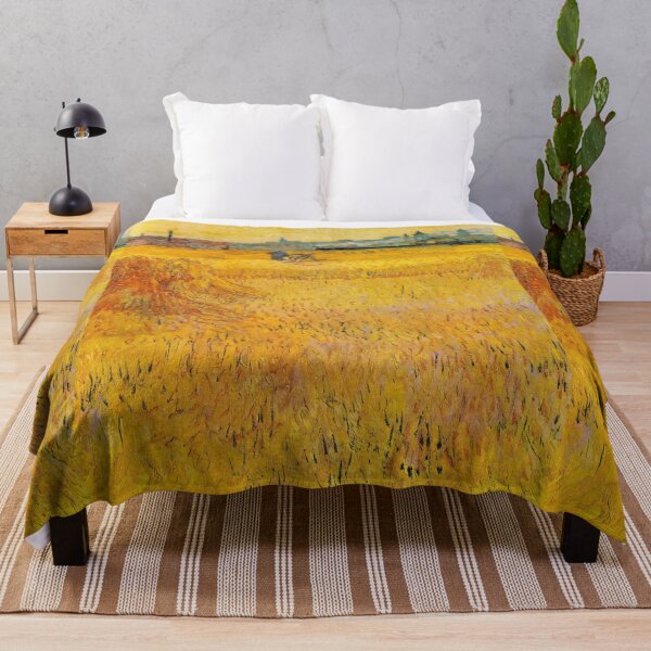 Item preview, Wheat Field With View of Arles by Vincent van Gogh: Golden Landscape Poster designed and sold by artofuniverse.
