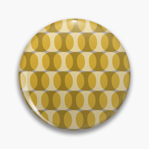 Item preview, Mid Century Modern Abstract Geometric Spheramod Dot Pattern in Mustard and Gray designed and sold by kierkegaard.
