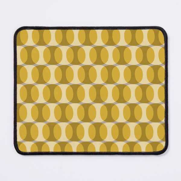 Item preview, Mid Century Modern Abstract Geometric Spheramod Dot Pattern in Mustard and Gray designed and sold by kierkegaard.