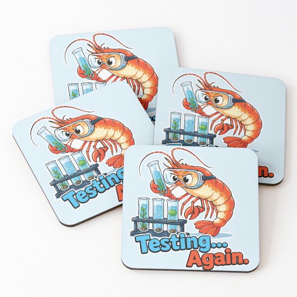 Item preview, Testing Again Funny Shrimp Aquarium designed and sold by SimplePoDesign.