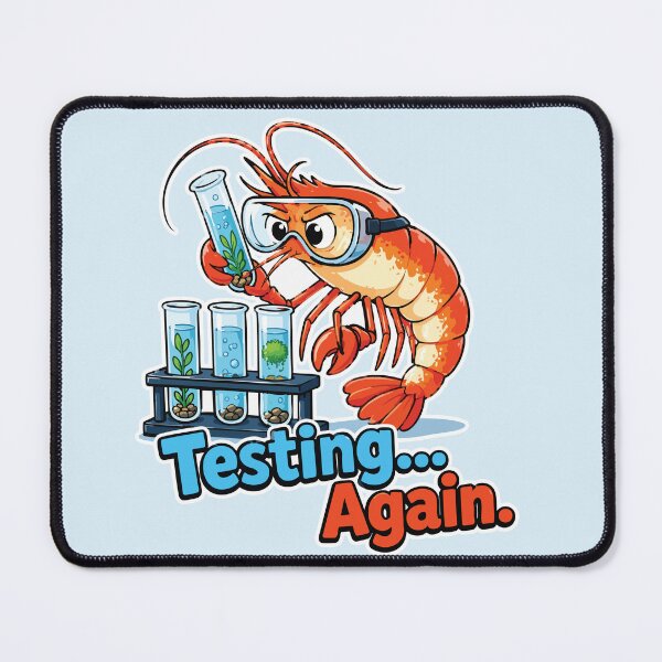 Item preview, Testing Again Funny Shrimp Aquarium designed and sold by SimplePoDesign.