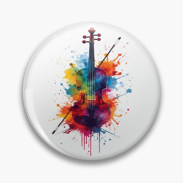 Item preview, Colorful Violin - Artistic Music Splash - World Music Day designed and sold by Art-Arcade6.