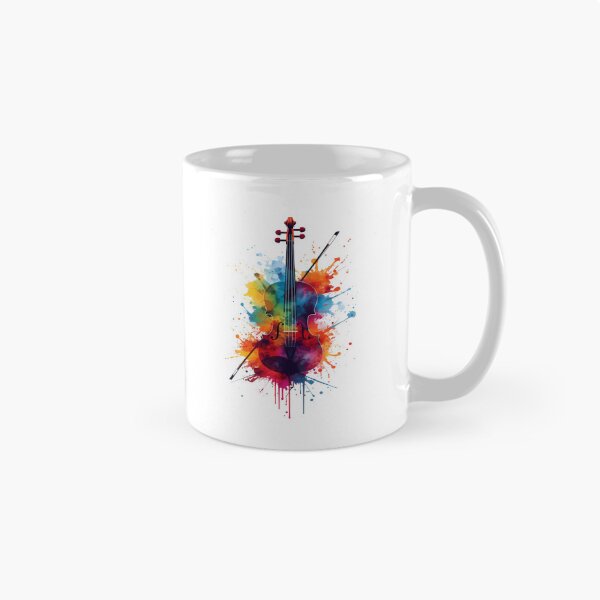 Item preview, Colorful Violin - Artistic Music Splash - World Music Day designed and sold by Art-Arcade6.