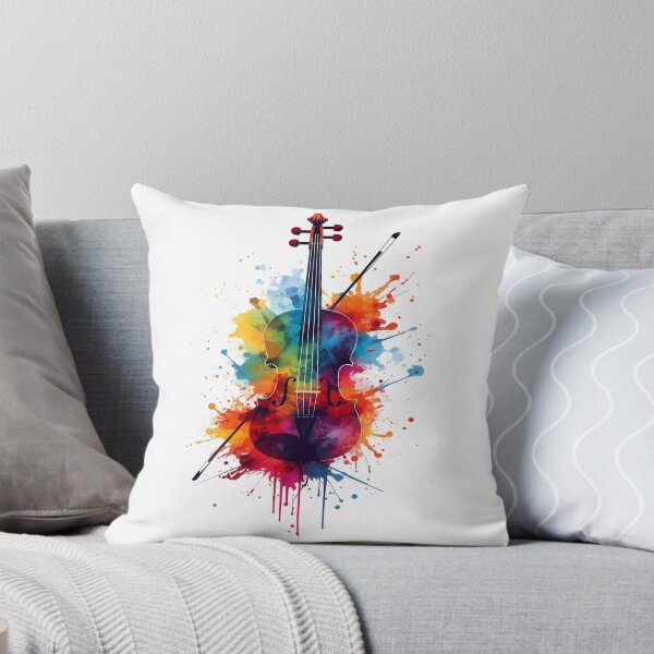 Item preview, Colorful Violin - Artistic Music Splash - World Music Day designed and sold by Art-Arcade6.