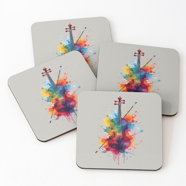 Item preview, Colorful Violin - Artistic Music Splash - World Music Day designed and sold by Art-Arcade6.