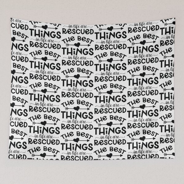 Item preview, The Best Things In Life Are Rescued - Funny Dog Quotes Retro Vintage Aesthetic Best Puppy Mother Gift designed and sold by FuzionRaptor.