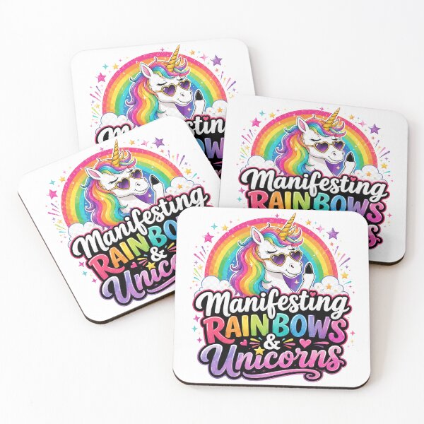 Item preview, Manifesting Rainbows and Unicorns Cute Rainbow Unicorn designed and sold by DesignsO'Random.