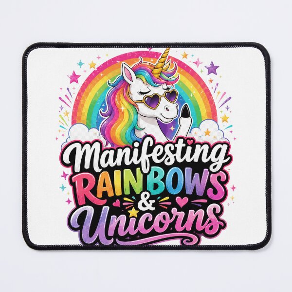 Item preview, Manifesting Rainbows and Unicorns Cute Rainbow Unicorn designed and sold by DesignsO'Random.
