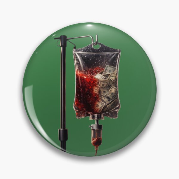 Item preview, Blood and Dollar Infusion - Dark and Surreal Conceptual Art designed and sold by RAYBIL.