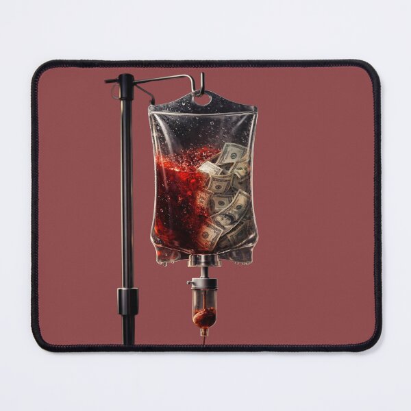 Item preview, Blood and Dollar Infusion - Dark and Surreal Conceptual Art designed and sold by RAYBIL.
