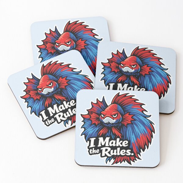 Item preview, I Make the Rules Angry Betta Fish designed and sold by SimplePoDesign.