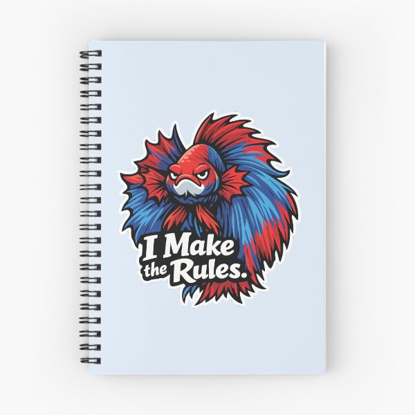 Item preview, I Make the Rules Angry Betta Fish designed and sold by SimplePoDesign.