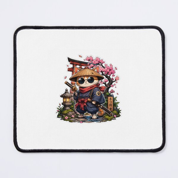 Item preview, Samurai Cat Sticker – Japanese Warrior Cat designed and sold by LCN-STOR.