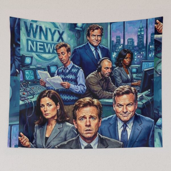 Item preview, NewsRadio Retro Comedy WNYX Broadcast Station Media Office Tribute Art TV Show Poster designed and sold by Art's Diner.