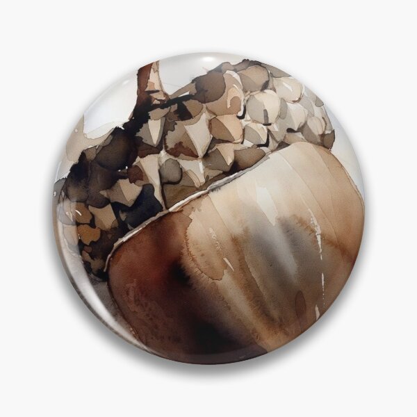 Item preview, Watercolor Acorn Botanical Art - Autumn Oak Seed Illustration designed and sold by Darlin8888.