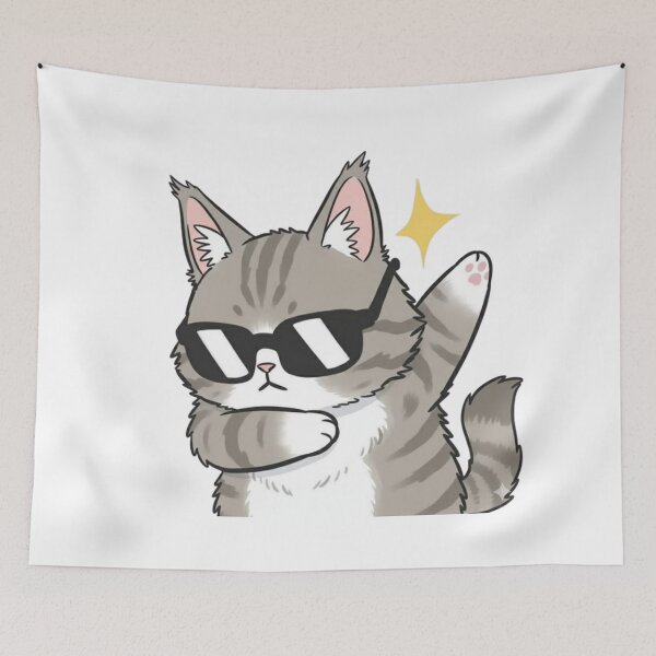 Item preview, Cool Cat Sunglasses Sticker designed and sold by nyxium-art.