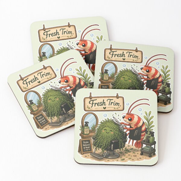 Item preview, Fresh Trim Funny Moss Barber Shrimp designed and sold by SimplePoDesign.