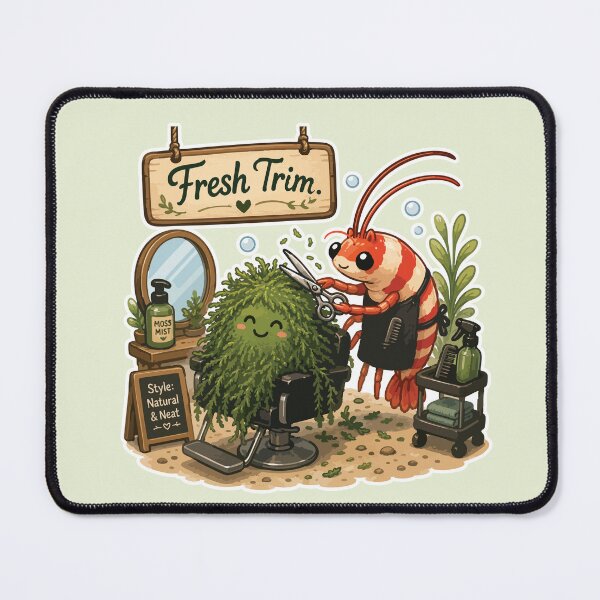 Item preview, Fresh Trim Funny Moss Barber Shrimp designed and sold by SimplePoDesign.