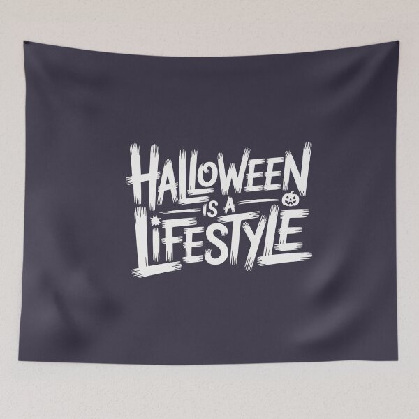 Item preview, Halloween Is A Lifestyle Funny Spooky Quote Sticker and Shirt designed and sold by Raw Tigers.