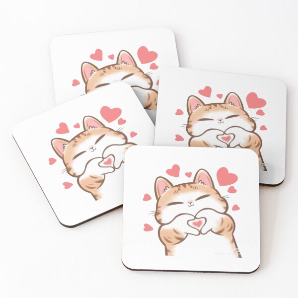 Item preview, Orange Cat Love Sticker designed and sold by nyxium-art.