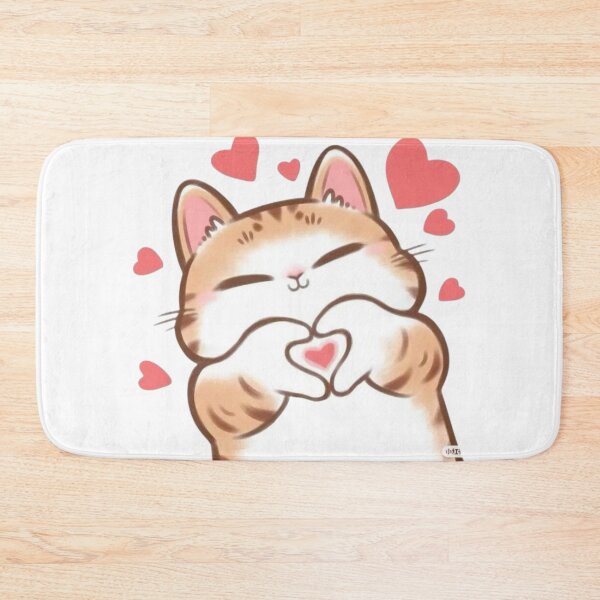 Item preview, Orange Cat Love Sticker designed and sold by nyxium-art.