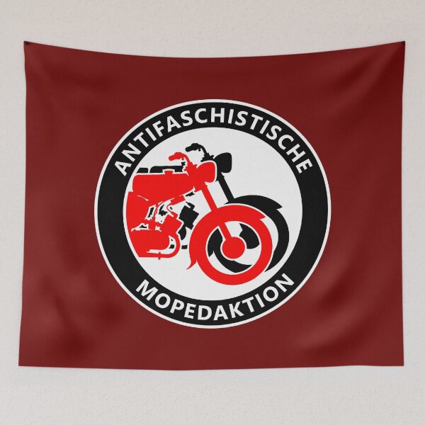 Item preview, Anti-fascist moped action designed and sold by VEB Ostladen.