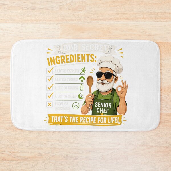 Item preview, Our Secret Ingredients – Funny Senior Health Chef T-Shirt | Healthy Aging Humor Gift for Seniors designed and sold by justsuestudio.