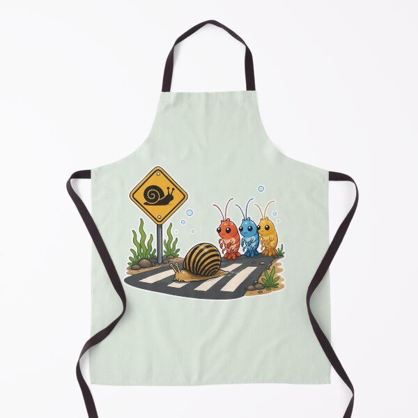 Item preview, Snail Crossing Aquarium Shrimp Crossing designed and sold by SimplePoDesign.