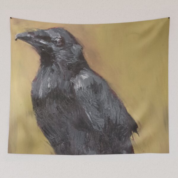 Item preview, Majestic Raven Portrait in Gold Original Painting designed and sold by BuckaBaby.