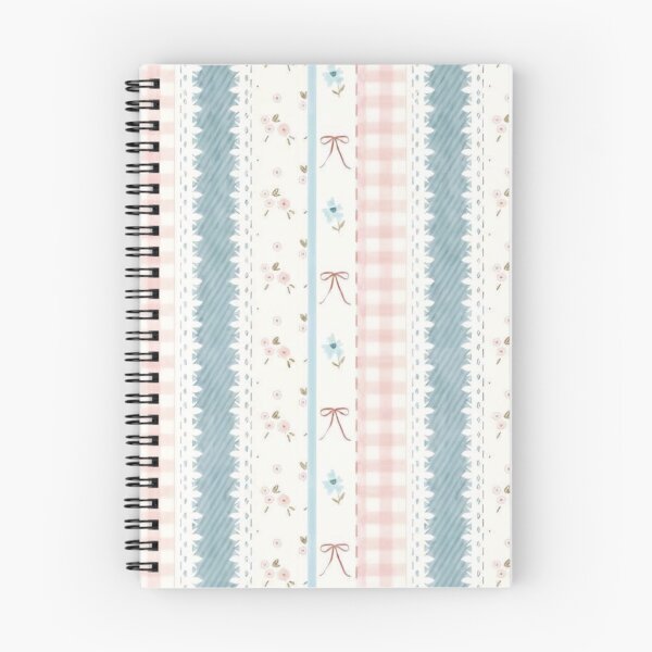 Item preview, Pastel Cottagecore Floral Stripe Pattern | Blue & Blush Vintage Bow Design designed and sold by StudiobyTara.