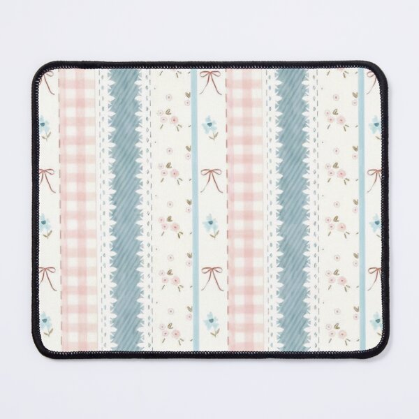 Item preview, Pastel Cottagecore Floral Stripe Pattern | Blue & Blush Vintage Bow Design designed and sold by StudiobyTara.