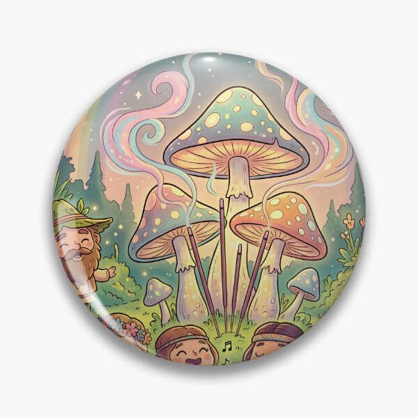 Item preview, Whimsical Boho Forest Meditation Wall Art | Enchanted Mushroom Nursery Print | Rainbow Woodland Yoga Decor | Cozy Fantasy Wall Art designed and sold by ChloeDesigns401.