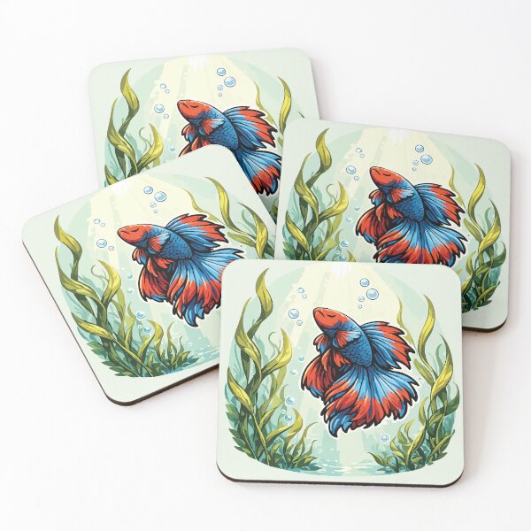 Item preview, Betta Fish Serenity Peaceful Aquarium Art designed and sold by SimplePoDesign.