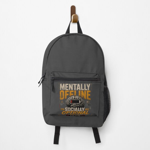 Item preview, MENTALLY OFFLINE. SOCIALLY OPTIONAL. | INTROVERT HUMOR T-SHIRT designed and sold by LowBatteryStudio ⭐.