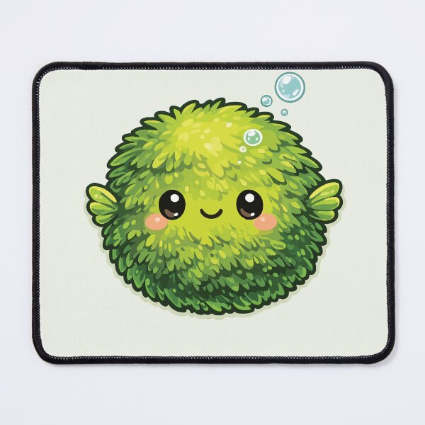 Item preview, Cute Marimo Moss Ball Happy Aquarium Moss Friend designed and sold by SimplePoDesign.