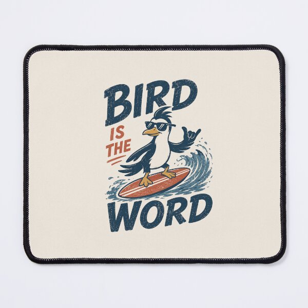 Aperçu de l'œuvre Oiseau est le mot - Surf créée et vendue par Sarcastic Panda.