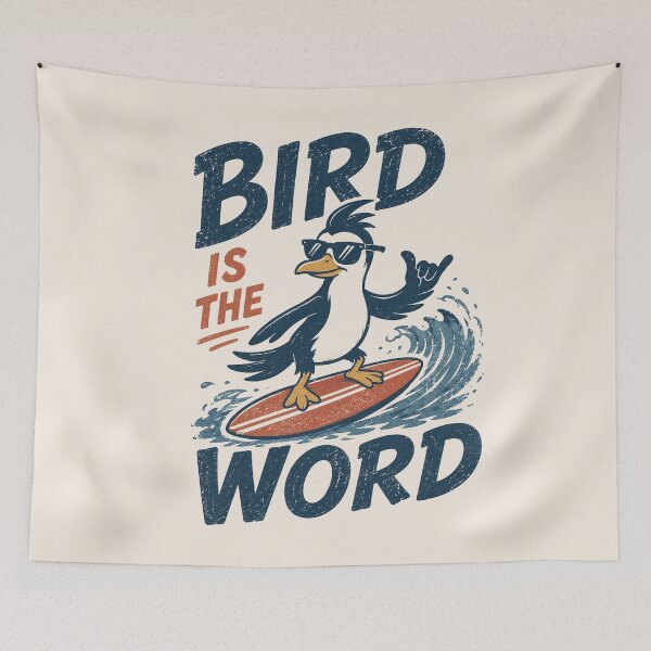 Artikelvorschau, Vogel ist das Wort - Surfen entworfen und verkauft von Sarcastic Panda.