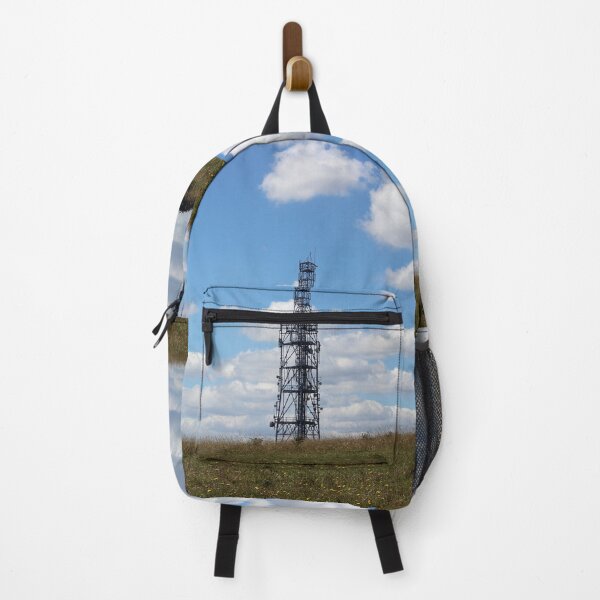 Item preview, Butser Hill Mast Under a Bright Blue Sky with Fluffy Clouds designed and sold by pinkal.