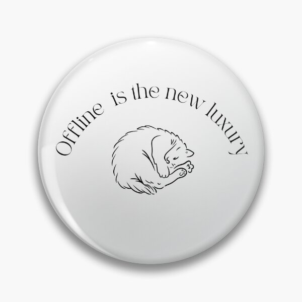 Item preview, Offline Is The New Luxury – Minimalist Cat Design designed and sold by CreationSpace3005.
