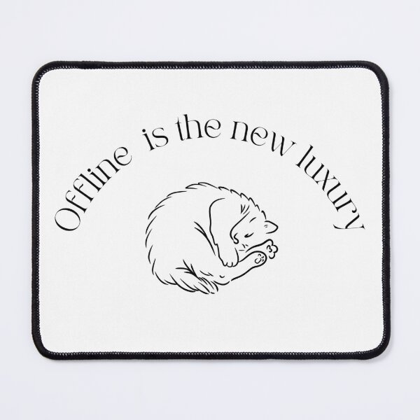 Item preview, Offline Is The New Luxury – Minimalist Cat Design designed and sold by CreationSpace3005.