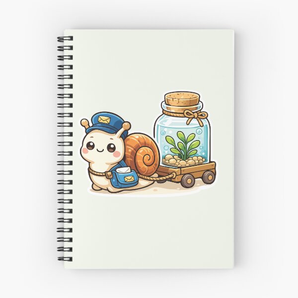 Item preview, Snail Mail Cute Aquarium Mail Carrier designed and sold by SimplePoDesign.
